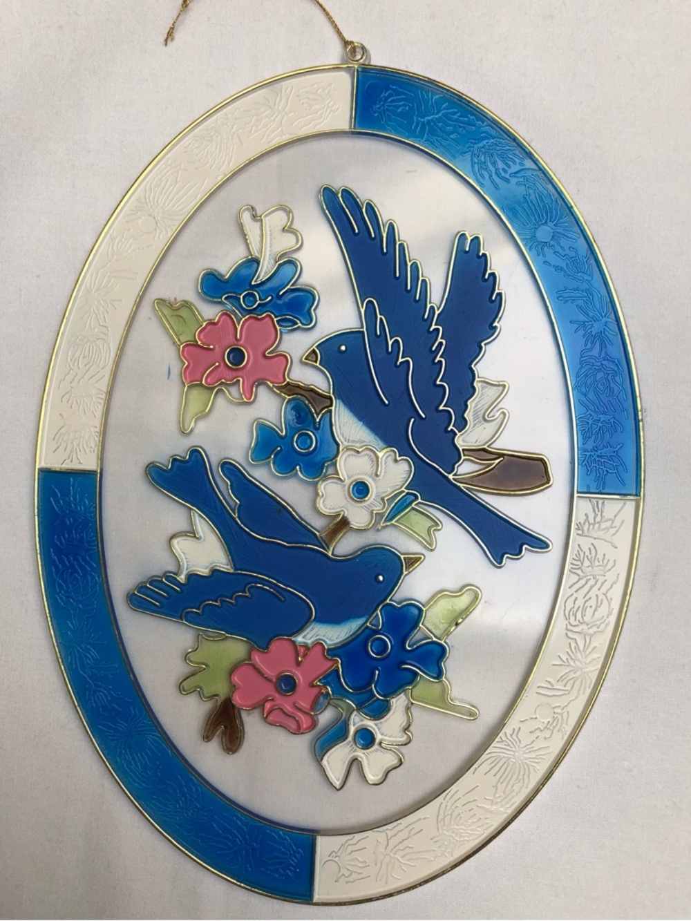 Vintage 70’s Bluebird Suncatcher
